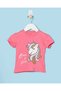 Infant Girls Fuchsia Chest Print T-Shirt