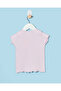 Infant Girls Lilac Printed Rib T Shirt - 4