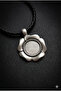 Cast Flower Figured Necklace with Steel Chain