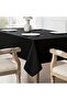 Liquid-Proof Linen Black Tablecloth |   Custom Size |   65% Cotton 35% Polyester |   Oeko-Tex ®   Standard 100 - 2
