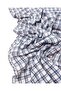 Bone Gray Navy Blue Plaid Jacquard Interlock Fabric Flexible Soft Cardigan & Sweater Fabric Width: 145cm