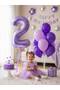 Birthday Balloon Set for 1-9 Years Old 32 Inch Foil Number Balloon and 7 Balloon Stands - 2