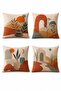 Abstract Stones Patterned 4-Piece Throw Pillow Cover Set - 3