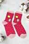 Girl's 6-Piece Pink Polka Dot and Teddy Bear Patterned Socks Set for 11-12 Years Old - 2