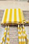 Yellow-White Balcony Screen with Ring Tie-Backs Waterproof Outdoor Modern Balcony Tarpaulin - 2