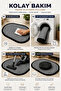 Non-Slip Based Washable 3-Piece Plain Gray Bath Mat and Toilet Set – Cat Pattern Bathroom Rug - 4