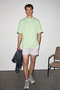 Jett Men's Oversize Fit 100% Organic Cotton Thick Textured Crew Neck Pistachio Green T-Shirt - 2