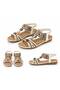 Women's White Stylish Stone Sandals – Floral Detailed Mesh Design with Orthopedic Sole for Summer - 3