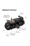 Hypercar Engine Alarm Clock Black with Light Sound & Water Mist Effects, Zinc Alloy Die-Cast Car Clock, Openable Doors & Hood, Pull Back Action, Desk Clock for Home, Office & Car Enthusiasts - 2