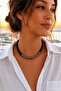 Women's Necklace with Braided Chain – Handmade Modern Short Necklace Design
