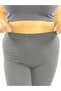 Plus Size Lycra Elastic Waist Slim Viscose Women's Capri Leggings with Embroidered Leg Detail - 5