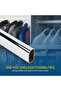 Oval Closet Rod, White Chrome, 95 cm with Mounting Brackets and Screws - 8