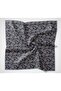 Cotton Polyester Soft Scarf Blue Flora Patterned Non-Slip Textured 90X90 - 5
