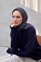 وشاح ناعم من القطن والبوليستر بنمط هندسي كريمي داكن 90×90 - 3