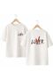 Lovser Back and Front Chest Printed 100% Cotton Oversize Loose Regular Fit Crew Neck T-Shirt