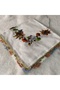 Handmade Needlework Writing, Scarf, Yemeni, Mevlit Cover, Head Cover, 4 Sides Embroidered, 100% Cotton, 100*100cm - 2