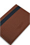 Men's Double Tone Logo Embossed Textured Genuine Leather Brown Card Holder - 2