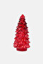 Christmas Glass Decorative Tree, Red