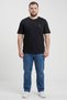 Men Crew Neck Short Sleeve Brand Logo T-Shirt, Black - 2