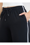 Black Wide Leg Joggers With Side Tape Detail - 3