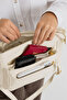 Women'S, Adjustable Cross Strap, Four-Pocket Shoulder Bag S-1399 Cream - 4