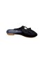 Women's Flat Thin Sole Closed Front Pearl Detailed Knitwear Slippers - 7