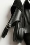 Lupa Black Suede (3 cm) Pointed Toe Daily Use Heeled Ballerinas - 7
