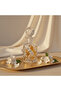 Crystal Cut Glass Perfume Bottle with Golden Shade – 200 ml - 3