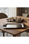 Luhpar Rectangle Stainless Steel Serving Tray with Wooden Handles - 38×28 cm - 2