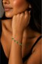 Women's Steel Bracelet - Clover Design with Green Crystal Stones, Set of 5 • Gift for Lover • Wife • Mother - 7