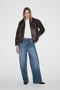 Suni deri oversize bomber ceket - 2