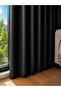 Dark Blackout Black Blackout Background Curtain Sunlight-Proof Non-Pleated Single Panel Tulle Curtain Rustic - 3
