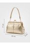 Women's Clip-On Scholarship 4-Compartment Faux Leather Adjustable Strap Hand Shoulder and Crossbody Bag - 3