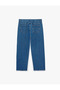 Baggy Jean Trousers with Cotton Pockets and Regular Waist - 6