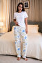 Women's 100% Cotton Combed Short Sleeve Pajama Set - 4