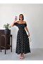 Viscose Fabric Madonna Collar Women's Long Dress - 4