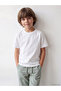 Nevavm with Difference Oval Collar Short Sleeve Boy's T-Shirt