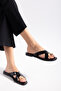 Non-Slip Flat Sole Slippers with Toe Buckle Detail - 3