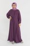 Reglan Sleeve Gathered Children's Dress - Dried Rose - 7