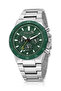 Classic Men's Wristwatch Silver Green Color Pl-7091E4X - 3