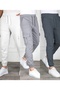 Set of 3 Unisex Cargo Pocket Elastic Leg Sweatpants