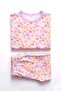Girls' Cotton Pajama Set Short Sleeve Long Bottom Patterned Wide and Comfortable Cut (474004) - 5