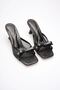 Women's Black 6.5 cm Short Heeled Slippers with Bow Detail Tr08My02A - 5
