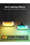 Pendant Light for Kitchen Island, Three-Layer RGBIC Smart Lighting, Matter Compatible, 1300LM 2700K-6500K Dimmable Black Hanging Light Fixture Works with Alexa, Adjustable Height for Dining Room - 6