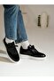 Jesse Model Genuine Leather Handmade Black Leather Sneaker Shoes - 3