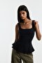 İnterlok peplum top