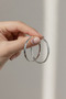 Women's Gray Big Hoop Earrings Stylish and Modern Design Bijouterie Accessory - 4