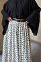 Black Polka Dot Belted Ceinture Skirt - 4