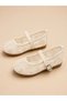 Girl's Cream Embroidery Detailed Bohemian Orthopedic Ballerinas (Buy According to the Size Chart.)