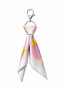 Choose Your Style Pink Dream Patterned Silver Keychain Scarf Charm